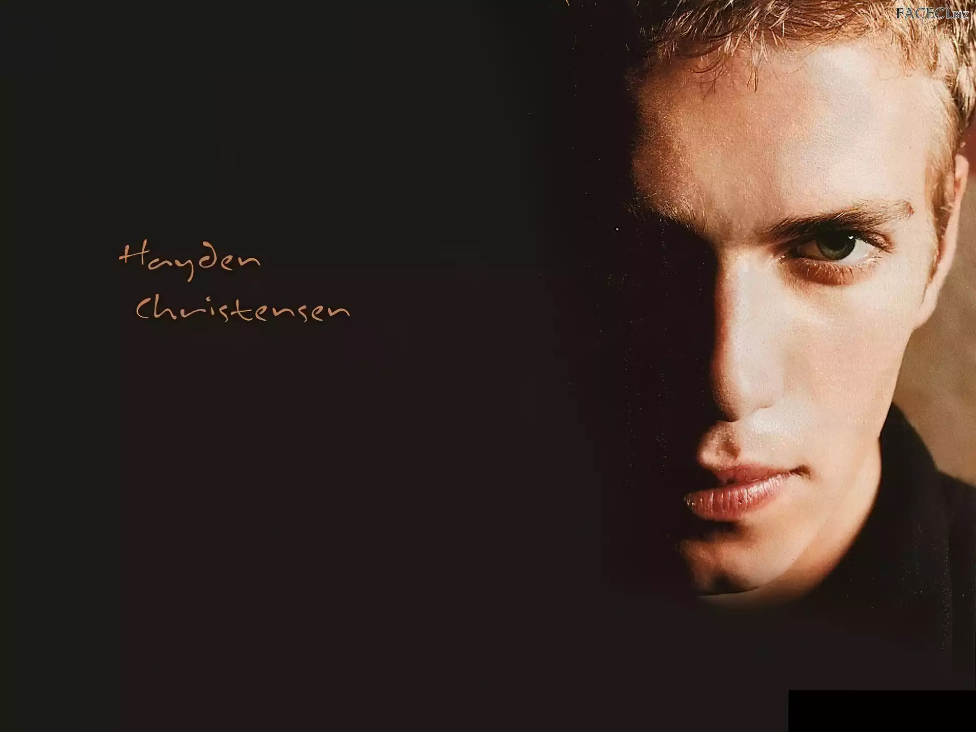 zielone oko, Hayden Christensen, twarz